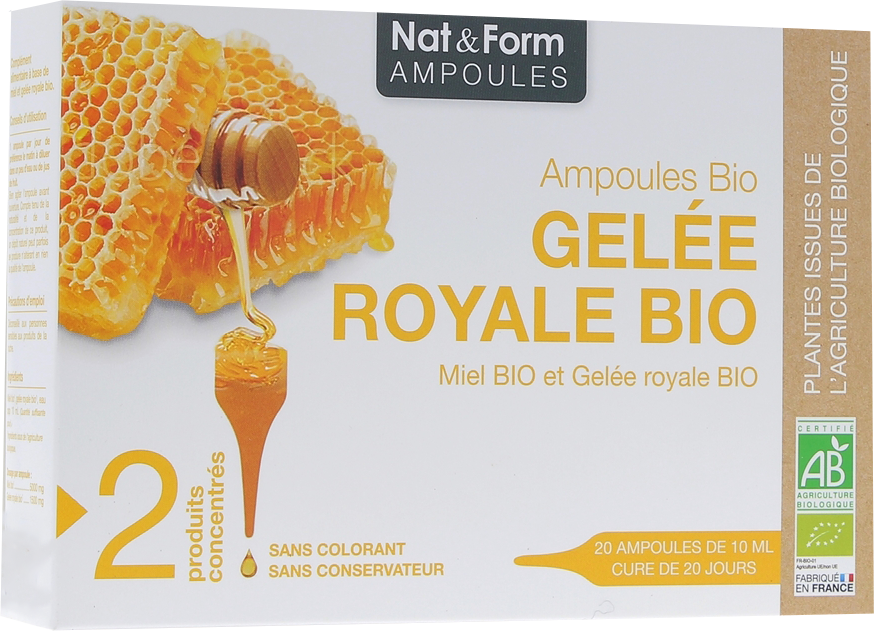 NAT&FORM AMPOULES Gelée royale Bio S buv